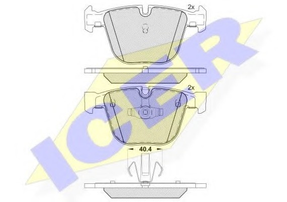181896 ICER Колодки тормозные дисковые ICER 181896 ICER