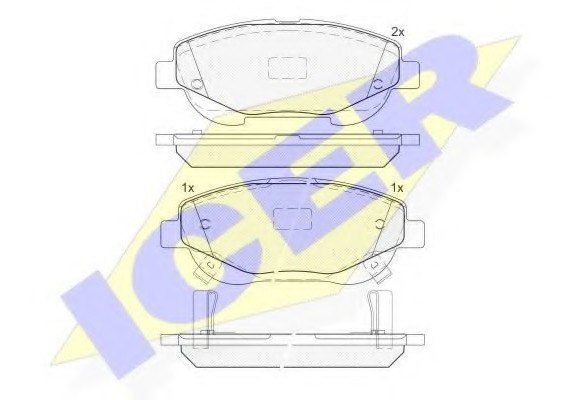 Колодки тормозные дисковые ICER 182022 ICER