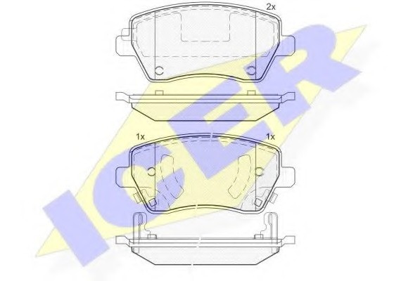182019 ICER Колодки тормозные дисковые ICER 182019 ICER