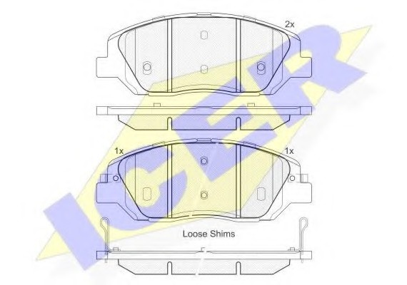 181997 ICER Колодки тормозные дисковые ICER 181997 ICER