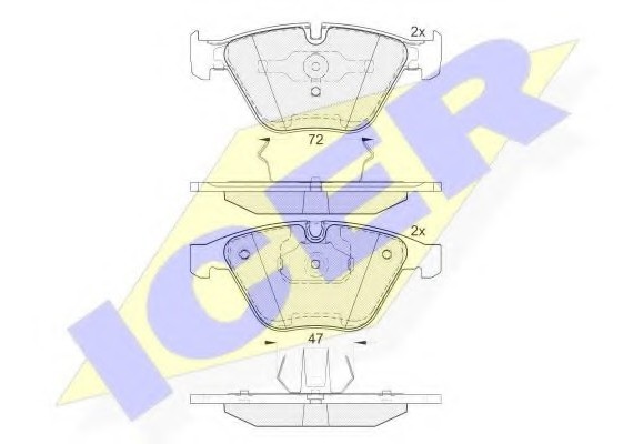 181814 ICER Колодки тормозные дисковые ICER 181814 ICER