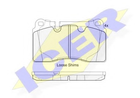 181791 ICER Комплект гальмівних колодок (дискових)