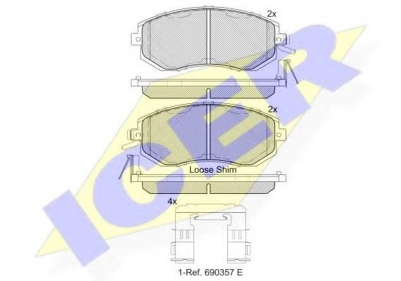 Комплект гальмівних колодок (дискових)