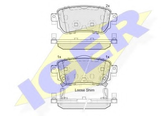 182188 ICER Колодки тормозные дисковые ICER 182188 ICER