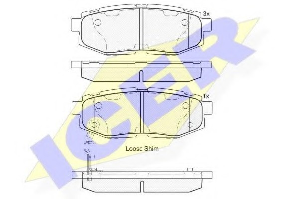 182088 ICER Колодки тормозные дисковые ICER 182088 ICER