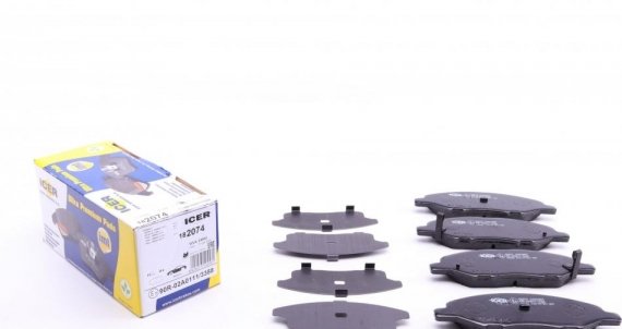Фото колодки тормозные дисковые ICER 182074 ICER 182074 ICER 182074 ICER Колодки тормозные дисковые ICER 182074 ICER