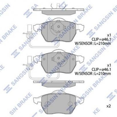 SP2001A Hi-Q (SANGSIN BRAKE) Колодки гальмівні передні SP2001A SANGSIN