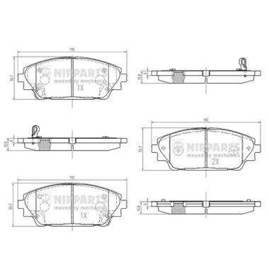 N3603076 NIPPARTS (Нидерланды) тормозные колодки, К-КТ. N3603076 NIPPARTS