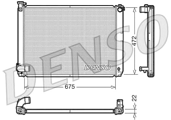 DRM51005 DENSO (Япония) Радиатор системы охлаждения DRM51005 DENSO