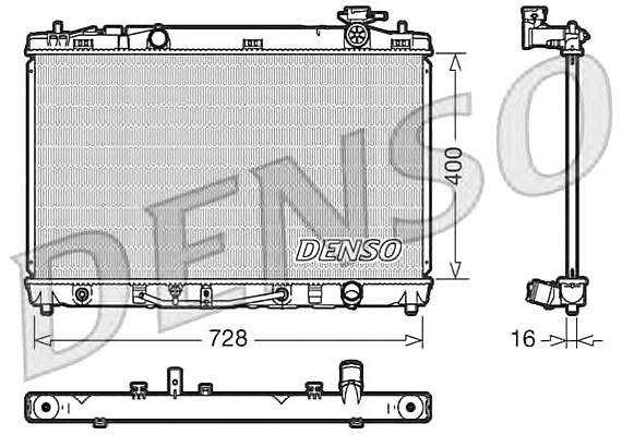 DRM50041 DENSO (Япония) Радіатор системи охолодження DRM50041 DENSO