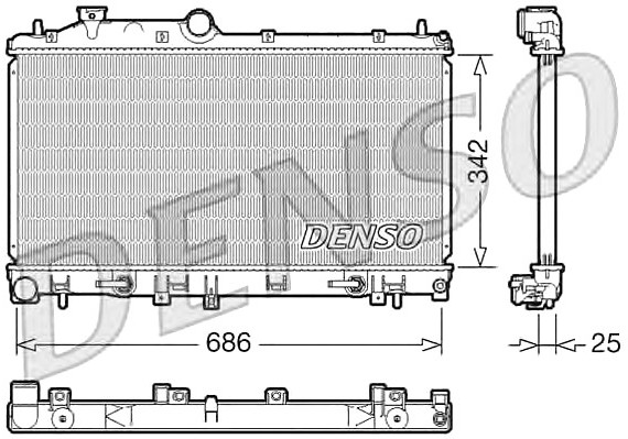 DRM36005 DENSO (Япония) Радиатор системы охлаждения DRM36005 DENSO