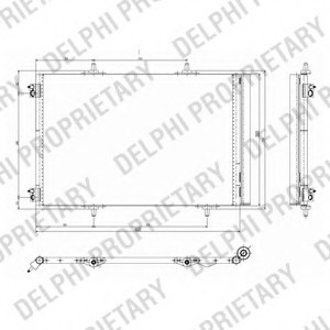 Конденсатор, кондиціонер TSP0225642 DELPHI