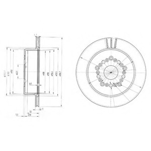 BG3230 DELPHI Диск тормозной вентилируемый BG3230 DELPHI