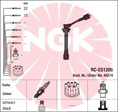 44274 NGK Комплект високовольтних проводів 44274 NGK