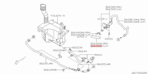 86636AG260 SUBARU ФОРСУНКА ОБМИВАЧА ФАРИ 86636AG260 SUBARU