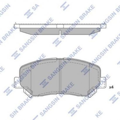 SP1671 Hi-Q (SANGSIN BRAKE) Колодки гальмівні передні SP1671 SANGSIN