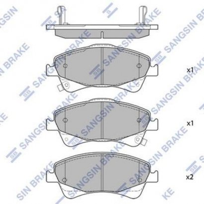 SP1580 Hi-Q (SANGSIN BRAKE) Колодки тормозные передние SP1580 SANGSIN