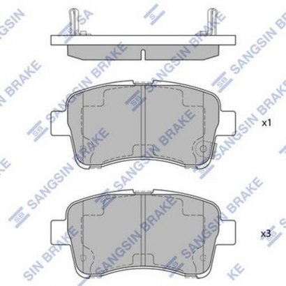 SP1633 Hi-Q (SANGSIN BRAKE) Колодки тормозные передние SP1633 SANGSIN