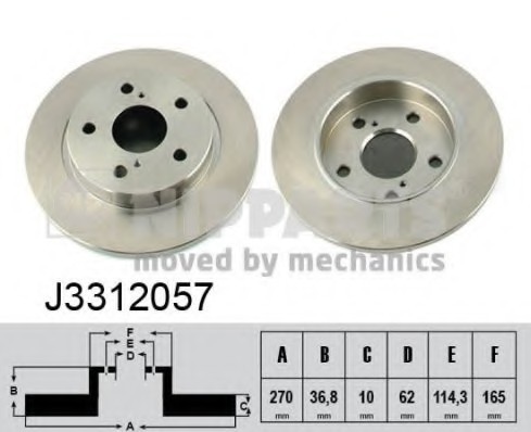 J3312057 NIPPARTS (Нидерланды) Диск тормозной J3312057 J3312057 NIPPARTS