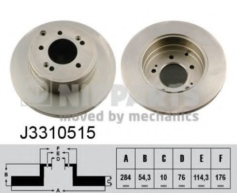 J3310515 NIPPARTS (Нидерланды) Диск гальмівний J3310515 J3310515 NIPPARTS