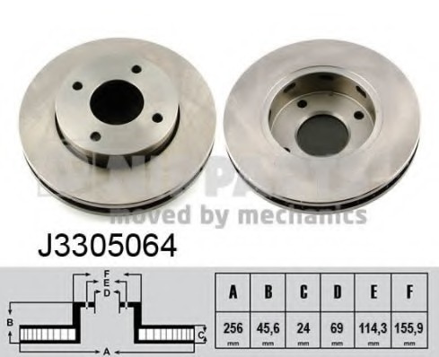 J3305064 NIPPARTS (Нидерланды) Диск гальмівний J3305064 J3305064 NIPPARTS