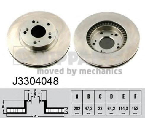 J3304048 NIPPARTS (Нидерланды) Диск тормозной J3304048 J3304048 NIPPARTS