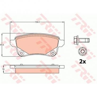 GDB2082 TRW / LUCAS (Германия) Колодки дисковые задние GDB2082 LUCAS/TRW