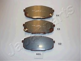 PAK09AF JAPAN Колодки торм. дисковые PAK09AF JAPANPARTS