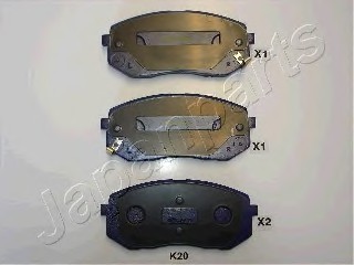 PAK20AF JAPAN Колодки торм. дисковые PAK20AF JAPANPARTS