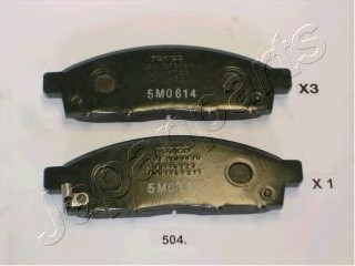 Фото колодки торм. дисковые PA504AF JAPANPARTS PA504AF JAPAN PA504AF JAPAN Колодки торм. дисковые PA504AF JAPANPARTS