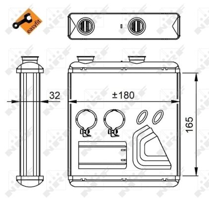 54298 NRF Теплообменник, отопление салона 54298 NRF