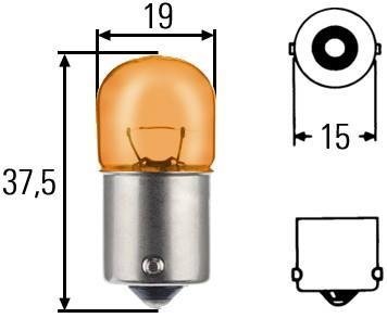Фото ry10w 12v-10w (bau15s) 8ga002071051 hella 8GA002071051 HELLA 8GA002071051 HELLA RY10W 12V-10W (BAU15s) 8GA002071051 HELLA