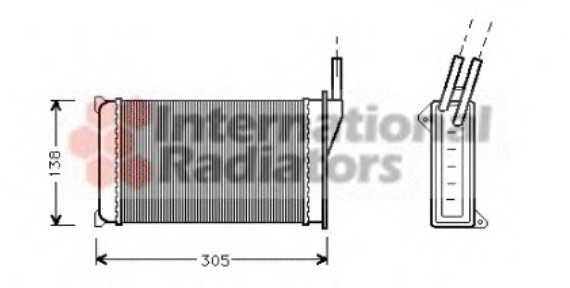 18006093 Van Wezel Радіатор обігрівача FORD (пр-во Van Wezel)