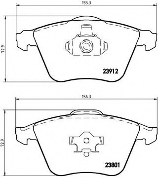 P10012 BREMBO (Германия) Колодки гальмівні дискові P10012 BREMBO