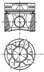 99535600 KOLBENSCHMIDT Поршень з кільцями, стандарт