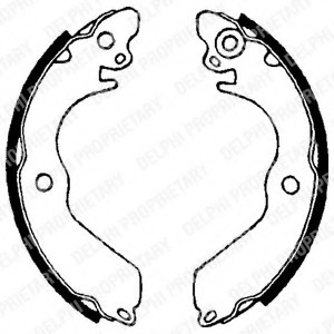 Комплект гальмівних колодок з 4 шт. барабанів