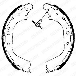 Комплект тормозных колодок LS1709 DELPHI