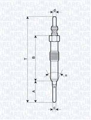 UY18A MAGNETI MARELLI (Италия) UY18A СВЕЧА НАКАЛА UY18A MAGNETI-MARELLI