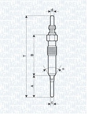 UY16A MAGNETI MARELLI (Италия) UY16A СВЕЧА НАКАЛА UY16A MAGNETI-MARELLI