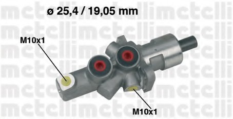 Фото циліндр гальмівний головний 050176 METELLI (Италия) 050176 METELLI (Италия) Циліндр гальмівний головний