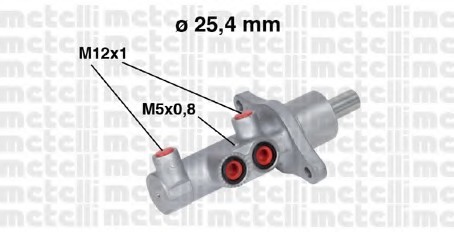 050543 METELLI (Италия) Циліндр гідравлічний гальмівний