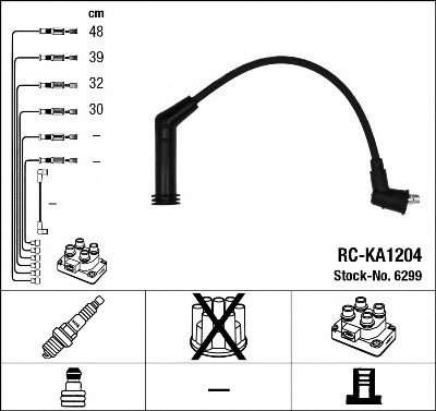 RCKA1204 NGK Комплект проводов зажигания RCKA1204 NGK