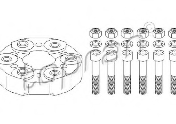 401897 TOPRAN (Germany) Шарнир, продольный вал 401897 HANS PRIES