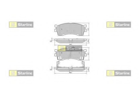 BDS401 Starline Гальмівні колодки, к-кт. BDS401 STARLINE