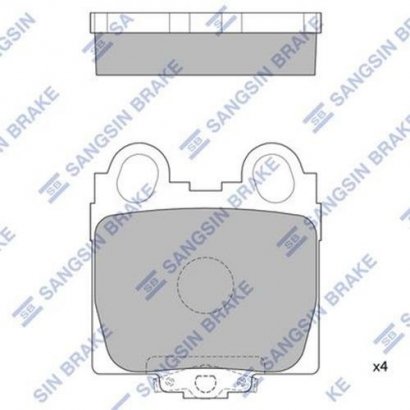 SP1554 Hi-Q (SANGSIN BRAKE) Колодки тормозные задние SP1554 SANGSIN