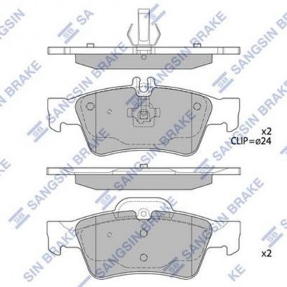 SP2209 Hi-Q (SANGSIN BRAKE) Комплект гальмівних колодок  - дискові