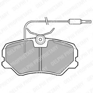 LP564 DELPHI Комплект тормозных колодок LP564 DELPHI