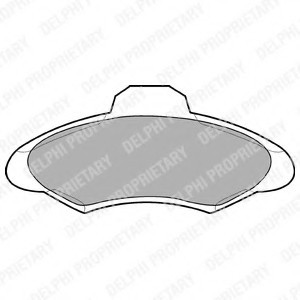 LP673 DELPHI Комплект гальмівних колодок з 4 шт. дисків