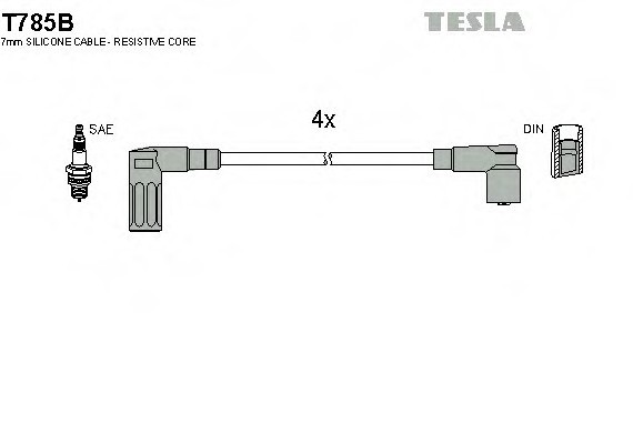 T785B TESLA (Чехия) КОМПЛЕКТ ПРОВОДОВ FIAT -99 T785B TESLA