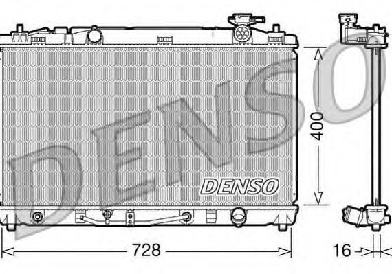 DRM50042 DENSO (Япония) Радіатор DENSO DRM50042 DRM50042 DENSO